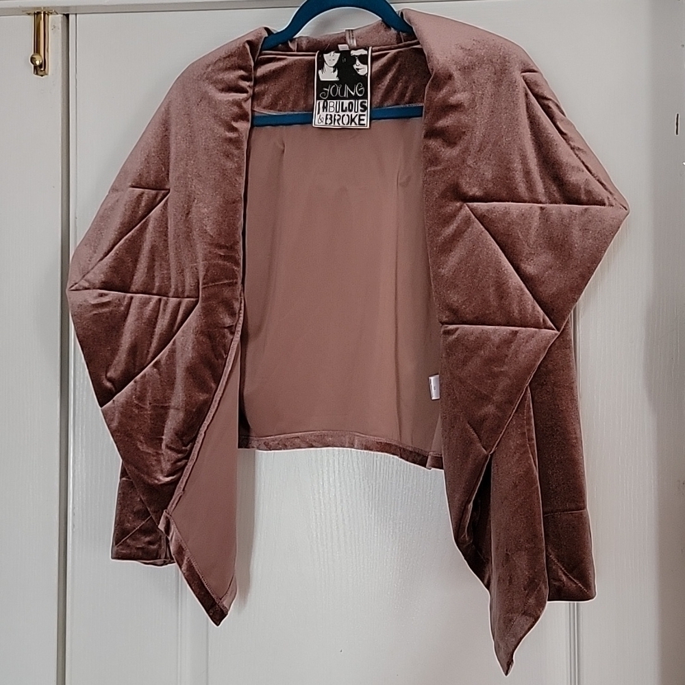 Young Fabulous & Broke Velour Fall Jacket XS